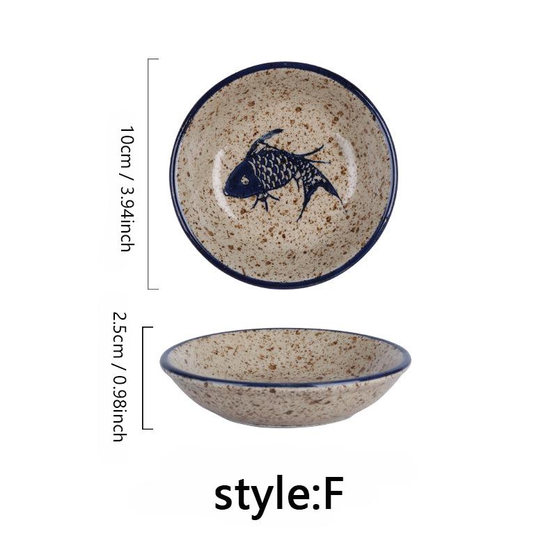 1 шт. Японская керамическая круглая тарелка для соуса, винтажная приправа для соевого соуса, бытовая тарелка для соуса для суши, закуски, сервировочная тарелка, столовая посуда