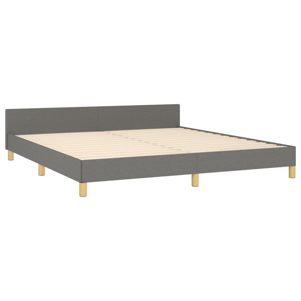 Bed Frame without Mattress Dark Grey 180 x 200 cm Fabric