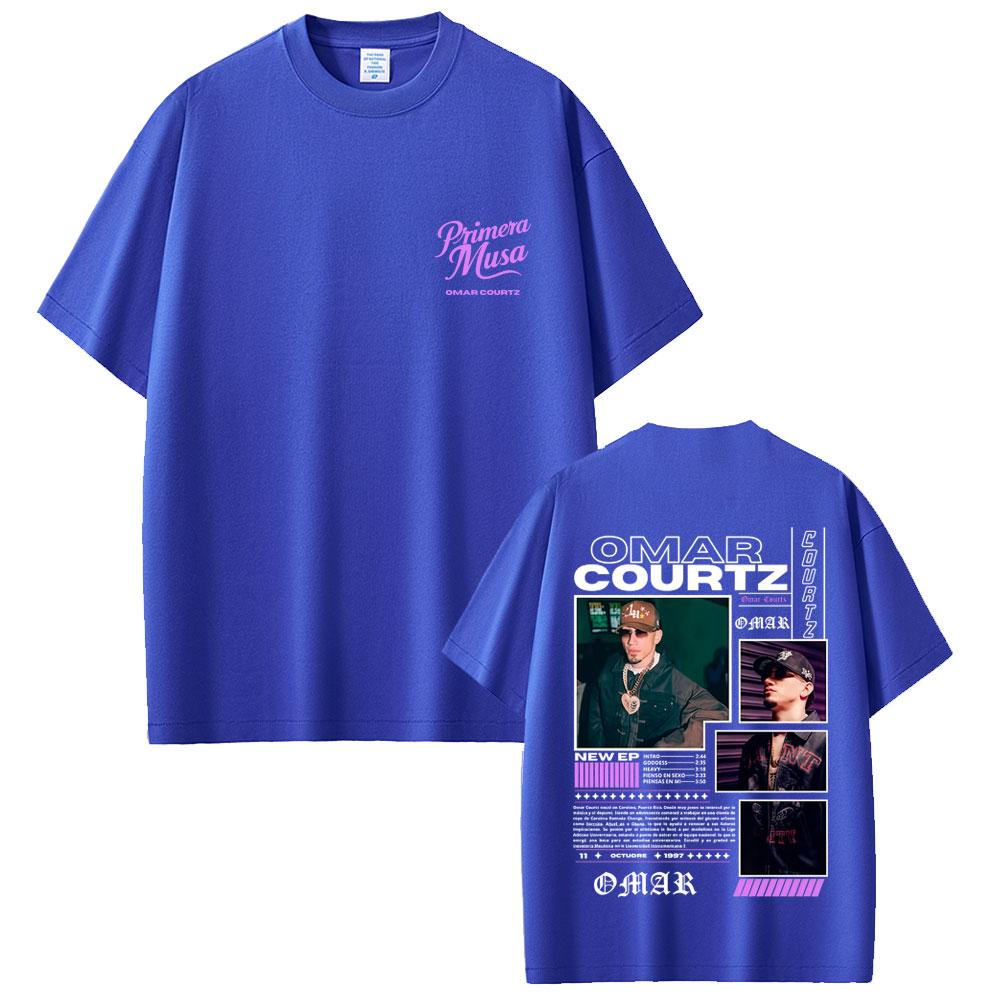 Rapper Omar Courtz Primera Musa Tour 2025 Tshirts Men Women Fashion Hip Hop Oversized T Shirts Mens Casual Cotton Tee Shirt