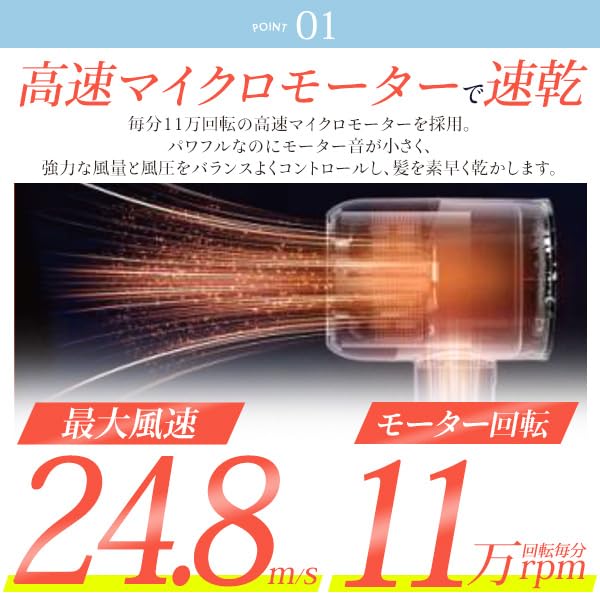 Сушилка для волос Подарочный подарок Фен с отрицательными ионами Большой объем воздуха Быстрая сушка Высокоскоростной микромотор Оснащен режимом смешивания Магнитное крепление 900 Вт 3