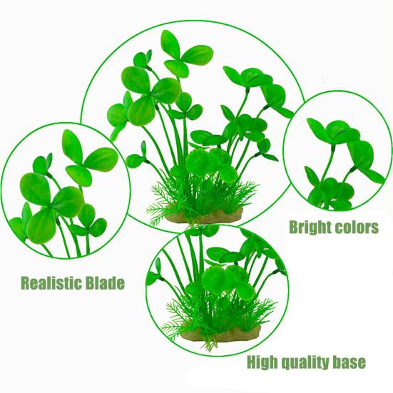Искусственные водные растения с прочным основанием, реалистичные, экологически чистые, яркие, цветные, имитационные модели растений