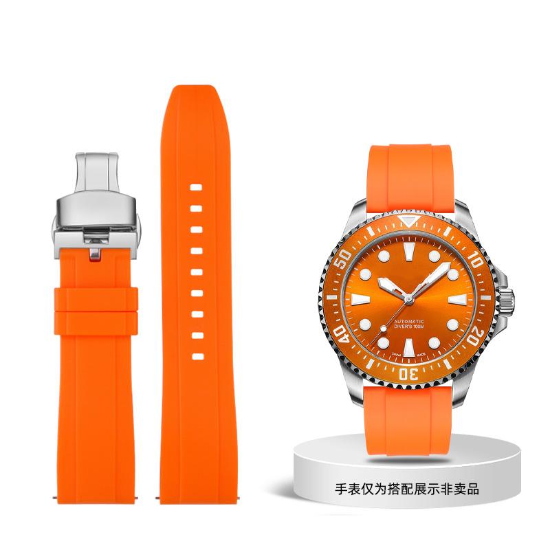 Классический резиновый ремешок для часов Seiko Citizen Omega Quick Release 20 мм 22 мм 24 мм, силиконовый ремешок Tropic, ремешок для смарт-часов