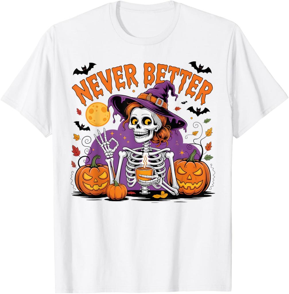 Skeleton Design Funny Coffe Drink Design Skeleton Unisex T-Shirt