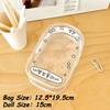 Оригинальный дизайн прозрачные ПВХ сумки для хранения для женщин сумка для хранения куклы каваи с красочным шнурком дисплей плюшевой куклы 2025 новинка