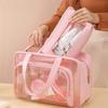 Two-piece Set Transparent Wash Bag Handheld Shoulder Wet and Dry Bag Swimming Fitness Bath Bag Waterproof Makeup Storage Bag