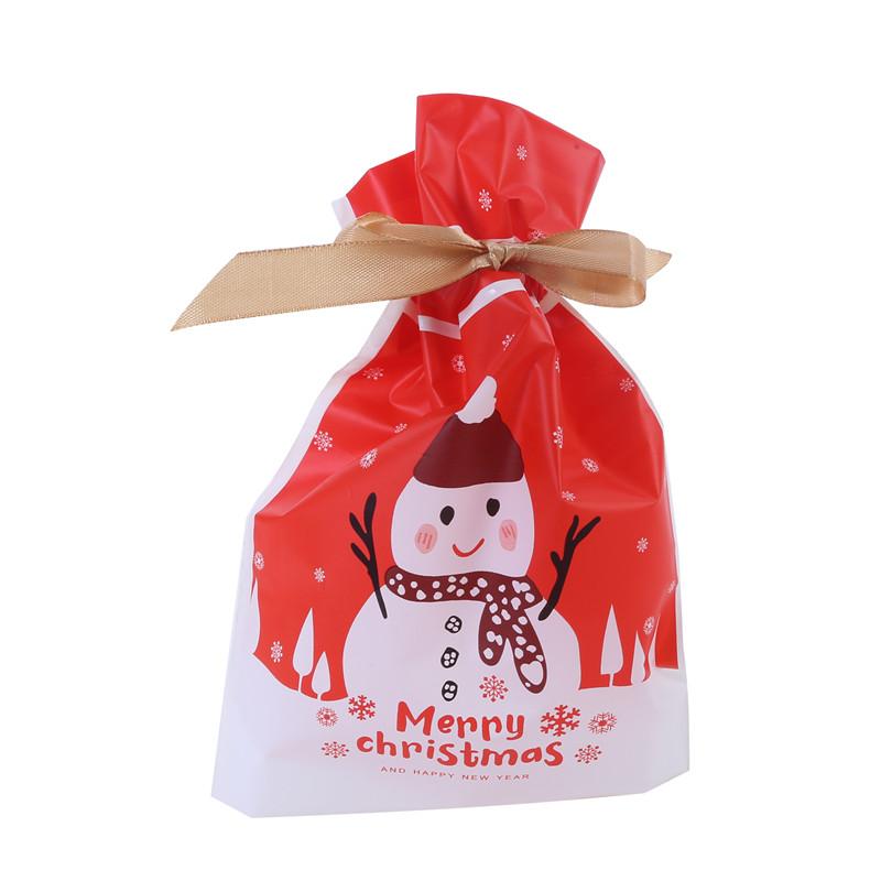 50 шт. рождественские конфетные пакеты для сладостей милые подарочные пакеты со шнурком для подарков на свадьбу