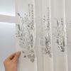 Вышивка Белый Прозрачный Высококачественный Легкий Роскошный Шторы Оконный Экран Спальня Гостиная Эркер Готовые Шторы