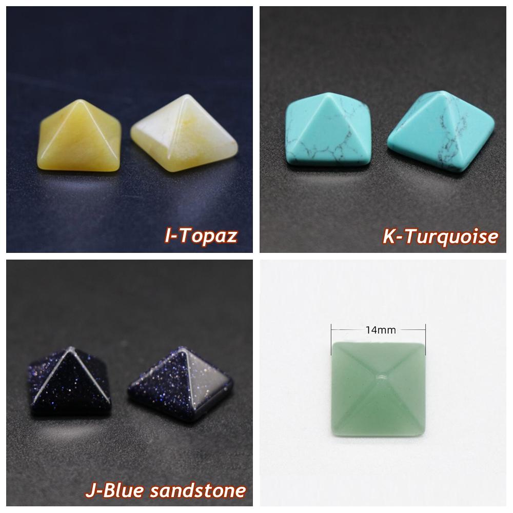 Белый кристалл голубой точки нефрита натуральный камень лечебный лечебный камень мини-орнамент пирамидальный узор