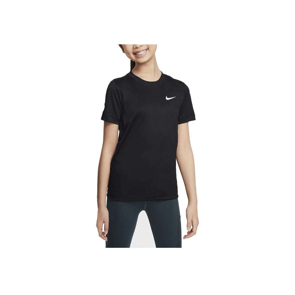 Nike Футболка Legend Soft Absorbent Lightweight с коротким рукавом для детей, черные FZ5198-010