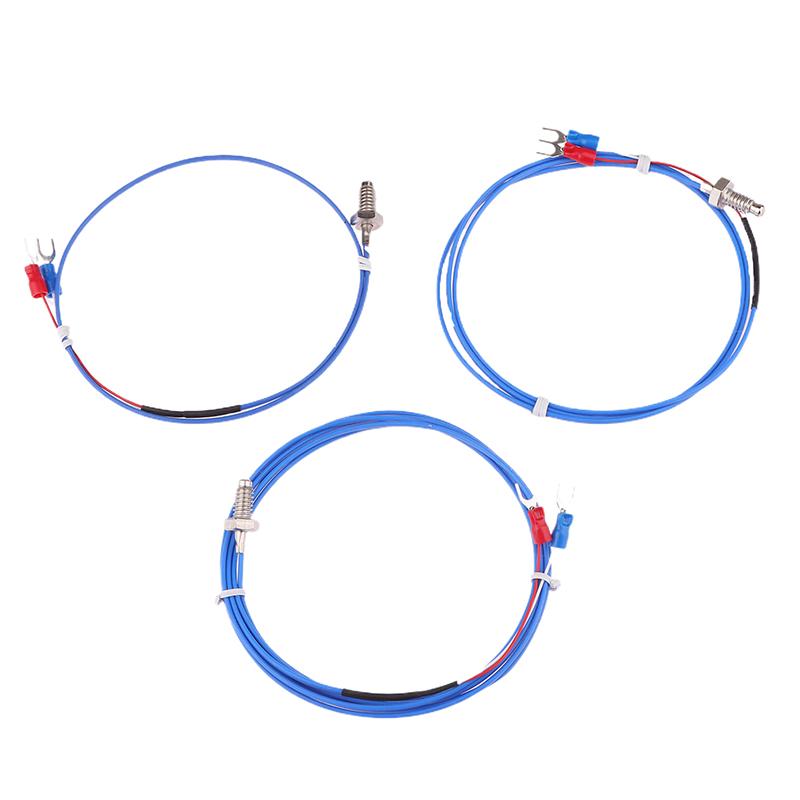 Термопара K/Pt100 типа M3 M4 с медным винтом, с высокоточным водонепроницаемым кабелем из ПТФЭ длиной 0,5/1/2 м, датчик температуры для 3D-принтера