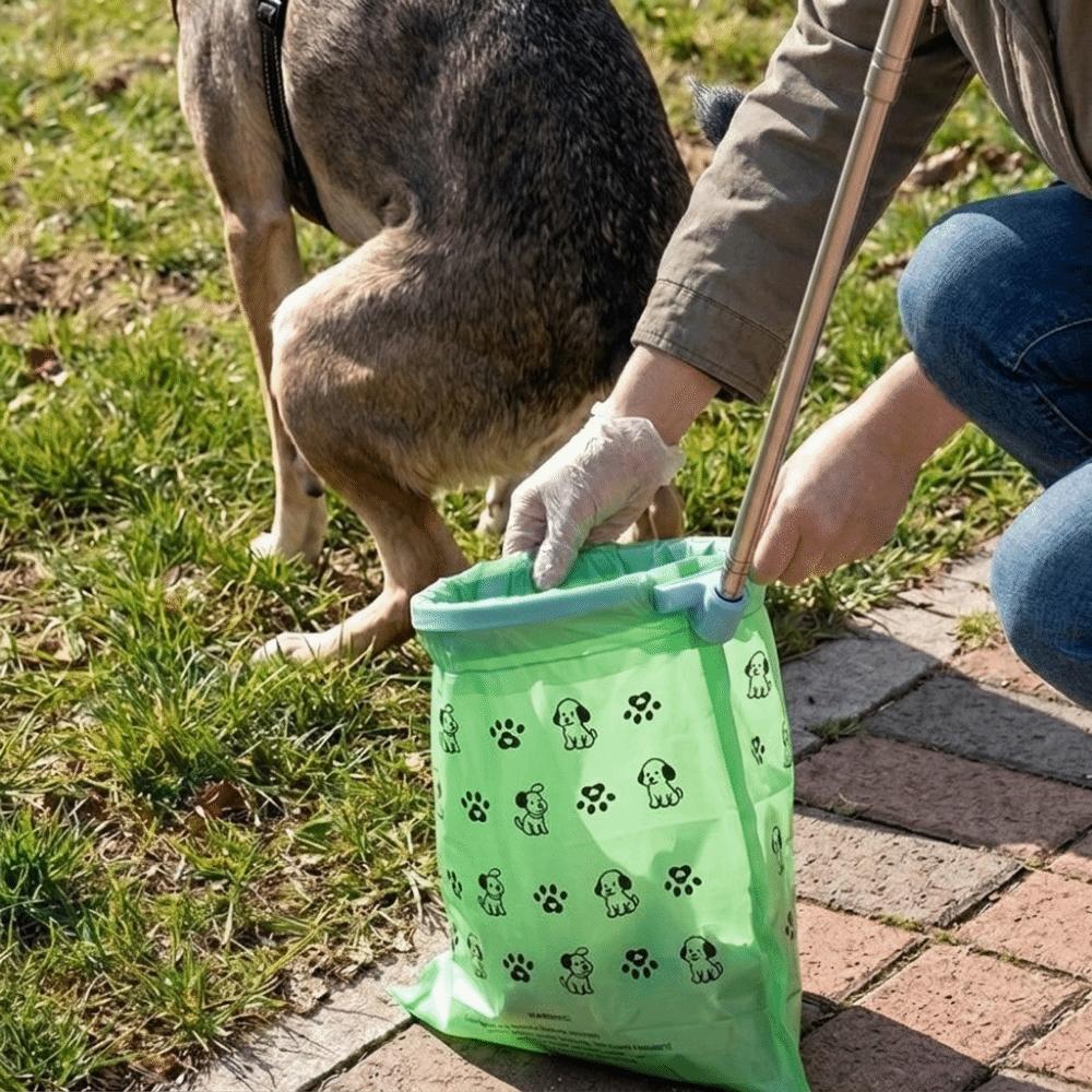 Retractable Dog Poop Scooper Long Handle Dog Poop Catcher Pet Waste Cleaner Pet Cleanup