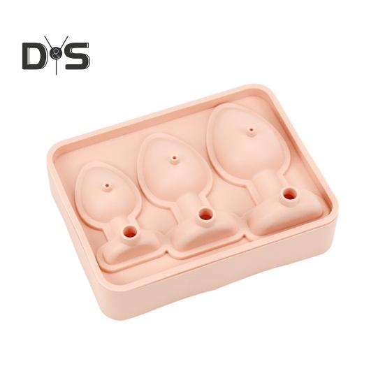 Силиконовая форма для льда в форме забавной анальной пробки для юмористичных напитков и розыгрышей на вечеринке