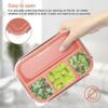 16-Piece Plastic Bento Lunch Box Set for Students with Microwave-Safe Compartments and Fruit Picks