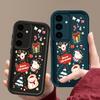 Мультяшный чехол с принтом рождественской елки для Samsung S25 Ultra S24 FE S23 S22 A56 A36 A16 A15 A55 A35 Мягкий матовый противоударный чехол для телефона из ТПУ