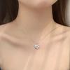 Новое ожерелье из настоящего муассанита 0,5 карата, подвеска-вертушка, платиновое покрытие, чистое серебро 925 пробы, синтетический бриллиант, цепочка на шею, ювелирные изделия