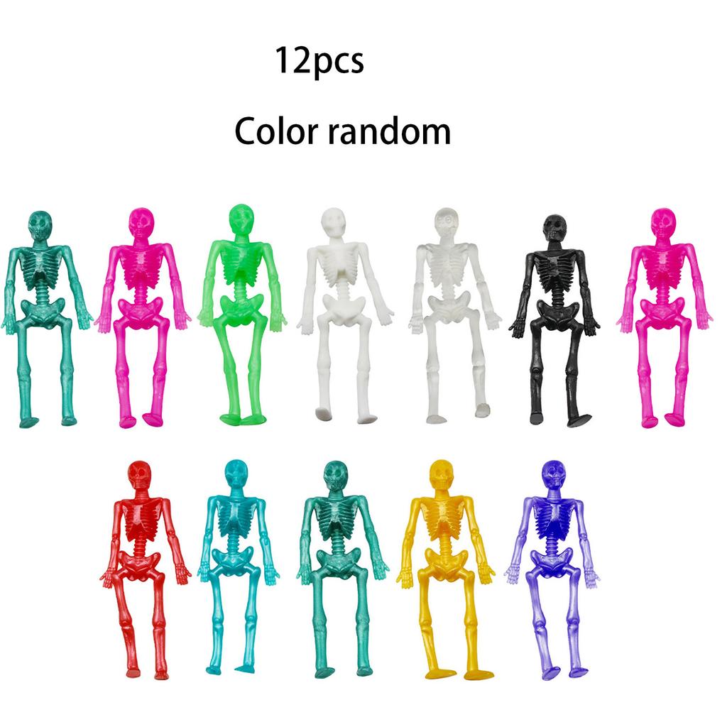 Tpr Soft Rubber Stretch Skeleton Halloween Trick Toy