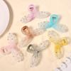 Korean Rhinestone Shark Clip: Candy Color Bow Hair Accessory for Women