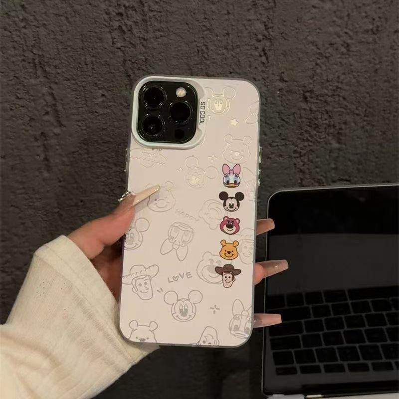 Полый мультяшный яблочный чехол для iPhone 13-17, милый высококачественный чехол для Pro Max