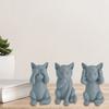 3D-печатная фигурка кошки котята слышать говорить видеть зло статуэтка миниатюрное украшение кошка подарок для любителя кошек для украшения стола полки шкафа