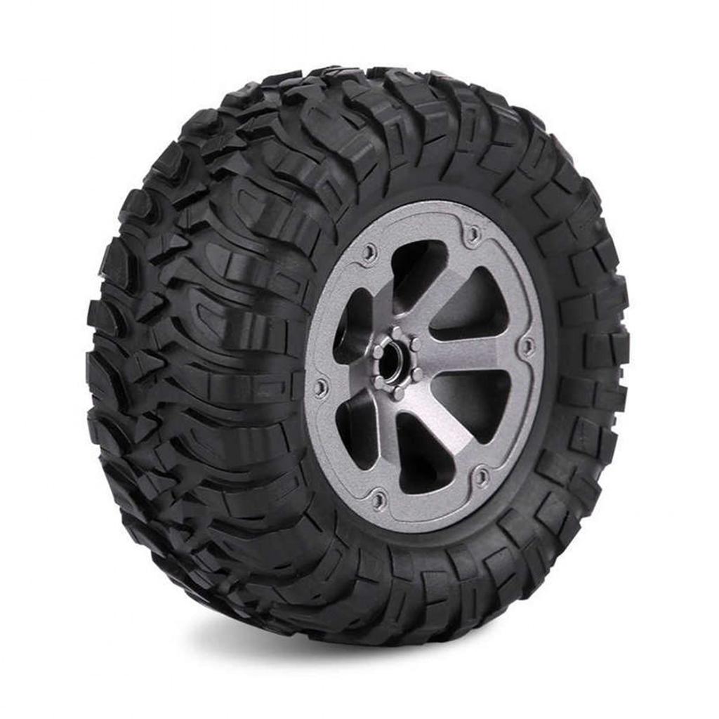 4PCS RC Rubber Wheel Tyre & Wheel Rims Set Modification Parts for WPL C14 C24 MN D90 99S RC 4WD Off-road Vehicle Part