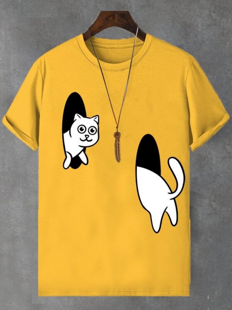 Забавный лазерный кот динозавр арт 3D печатные мужские футболки мужские и женские футболки с коротким рукавом и круглым вырезом свободные повседневные топы с героями мультфильмов