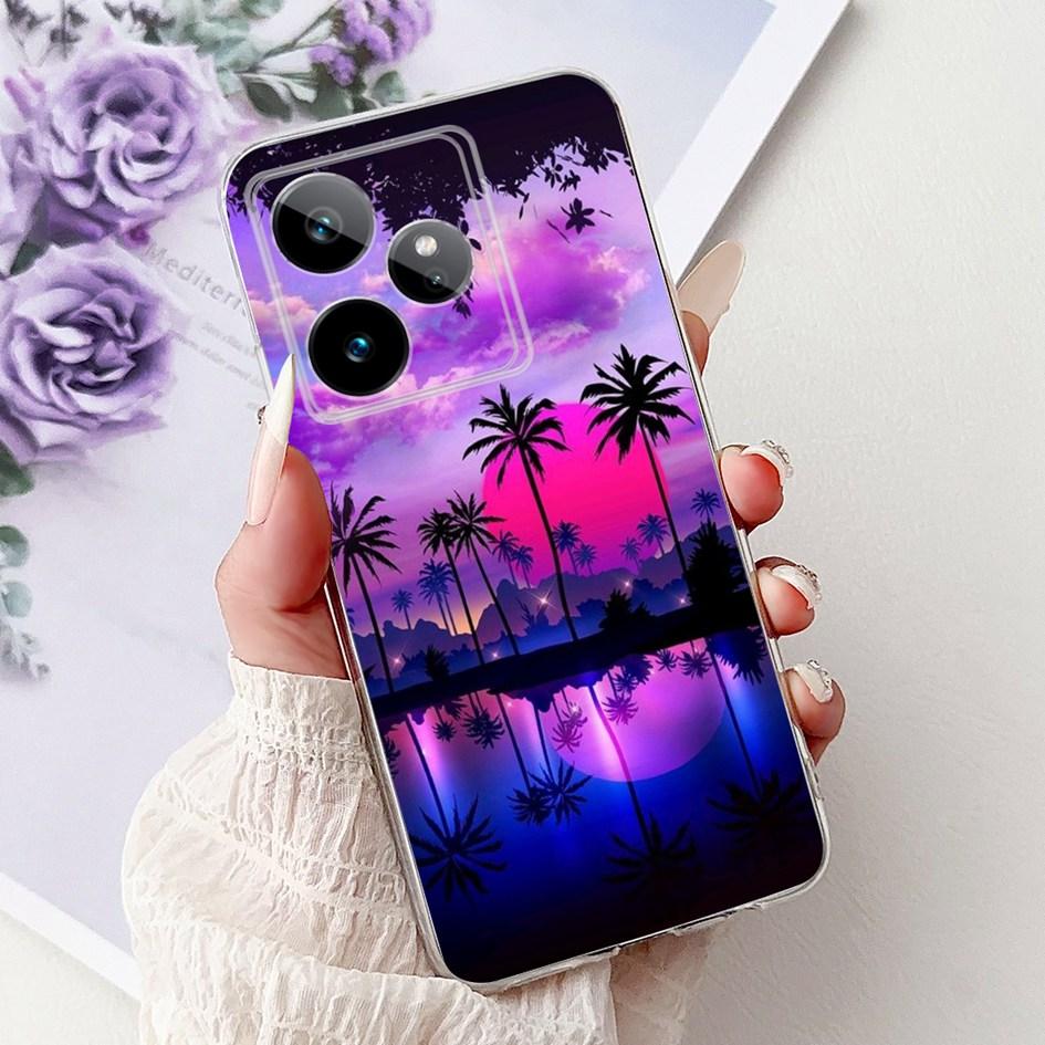 Чехол для Realme GT 7 7T 2025 Популярный Цветок Мягкий Прозрачный Силикон ТПУ Защитная Крышка Для Realme GT7 Pro RMX5011 Чехол-Ракушка для Телефона