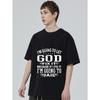 Men's Black T-Shirt with God Fix It I'm Going To Let God Fix It Because If I Fix It I'm Going To Jail Print for Casual Wear