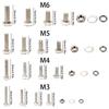 640pcs stainless steel hex bolt, nut, and washer set, M3-M4-M5-M6 full thread, grade 8.8/10.9, SUS, A2/A4 marine grade.