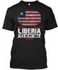 Liberia Its In My Dna Liberian Flag T S T-Shirt Made In the USA Size S To 5XL