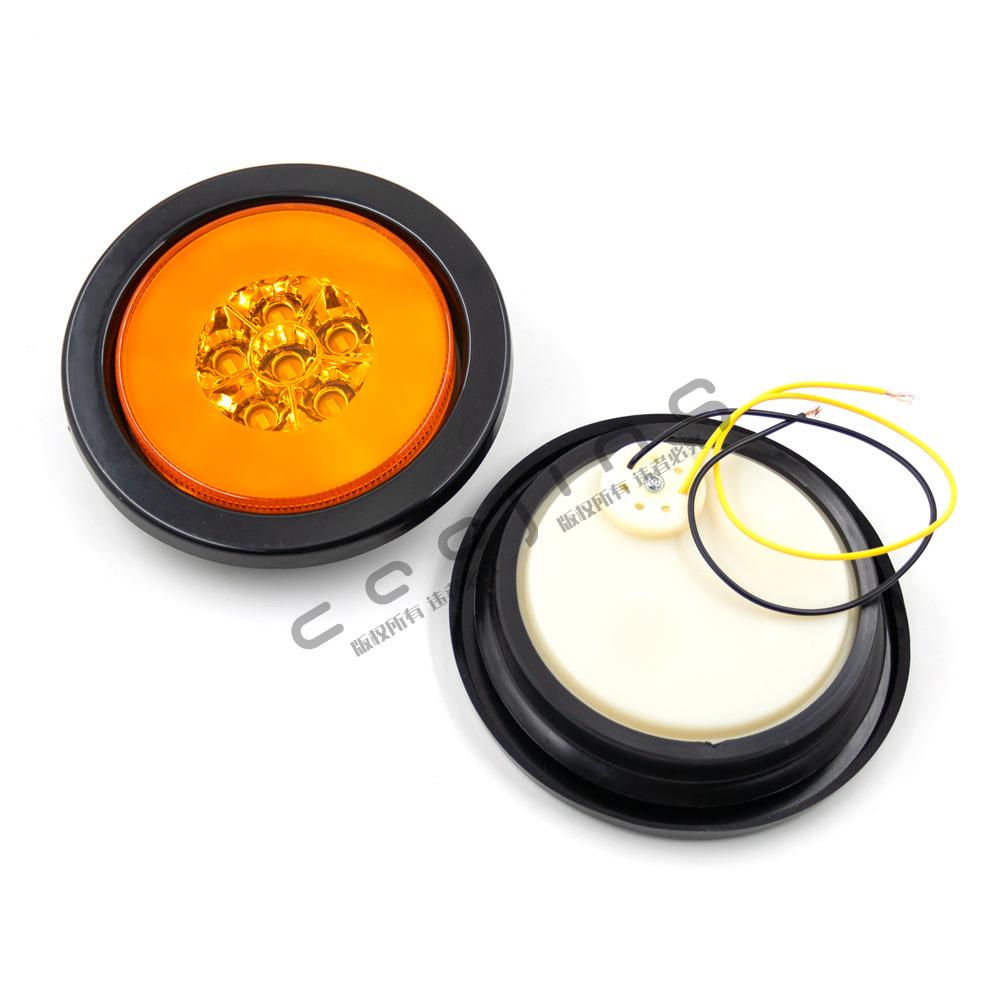 2pcs 12V 24V 4 inch Round LED Tail Lights Car Stop Brake Tail Light lamp Reverse Lamp for Jeep Truck Lorry Pickup 4x4 12V 24V