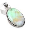 Chrysoprase Gemstone 925 Sterling Silver Jewelry Pendant 2.09"