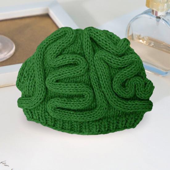 Yousheng Spoof Horror Brain Hat Halloween Beanie Knitted Stretch Thick Adult Child Skullies Keeps warm Outdoor Kids Bonnet Winter headwear