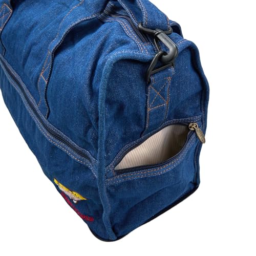 [Sifre] Foldable Boston Bag, Medium, 23L Capacity, Denim, Suitcase Carry-On Compatible, Shoulder Strap Included, Osamu Goods OG19.Denim, Jill