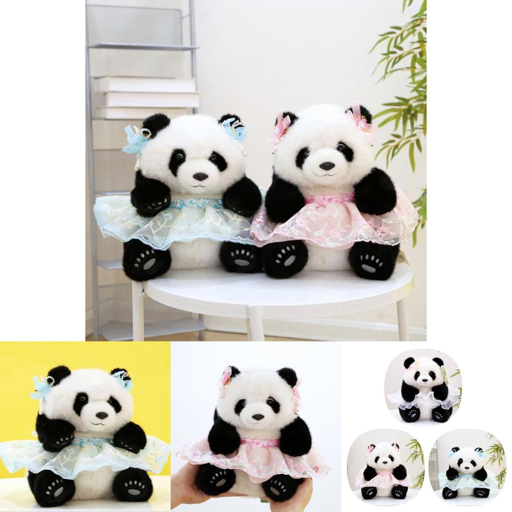 Adorable Plush Princess Panda Toy Ultra Soft Stuffed Animal Ideal Gift For Girlfriend