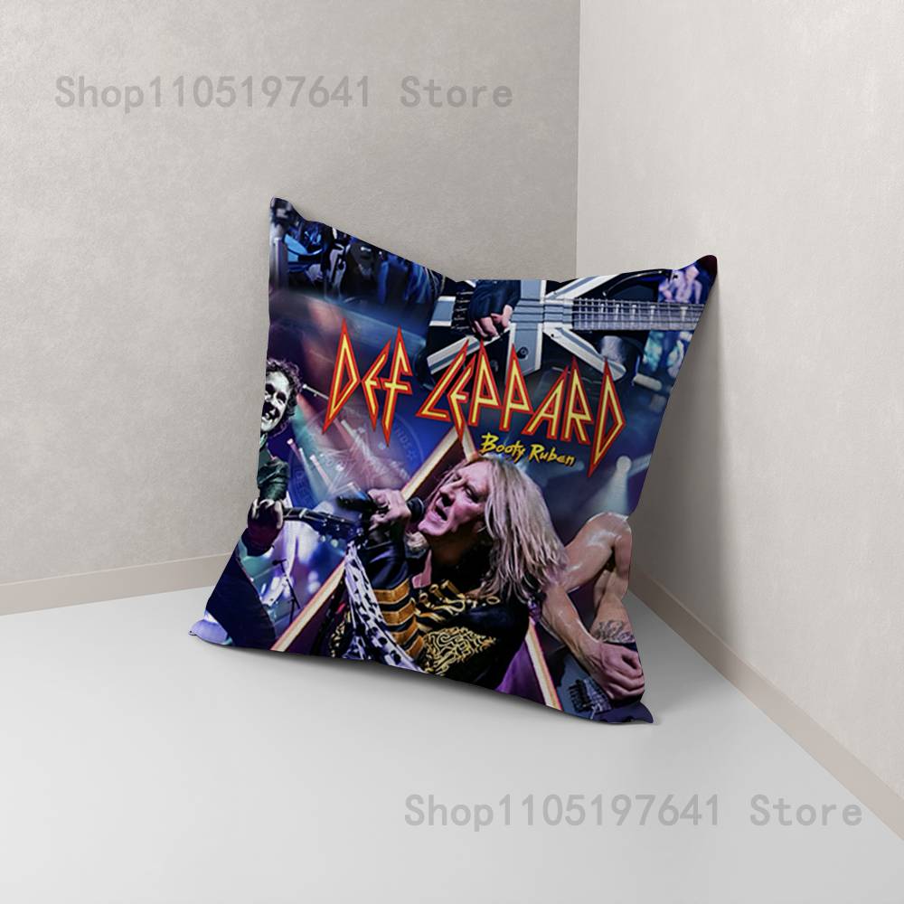 Наволочка для подушки с изображением группы D-Def Leppard для декора дивана, автомобиля, офиса, комнаты, наволочка с принтом, декоративные элементы и защита