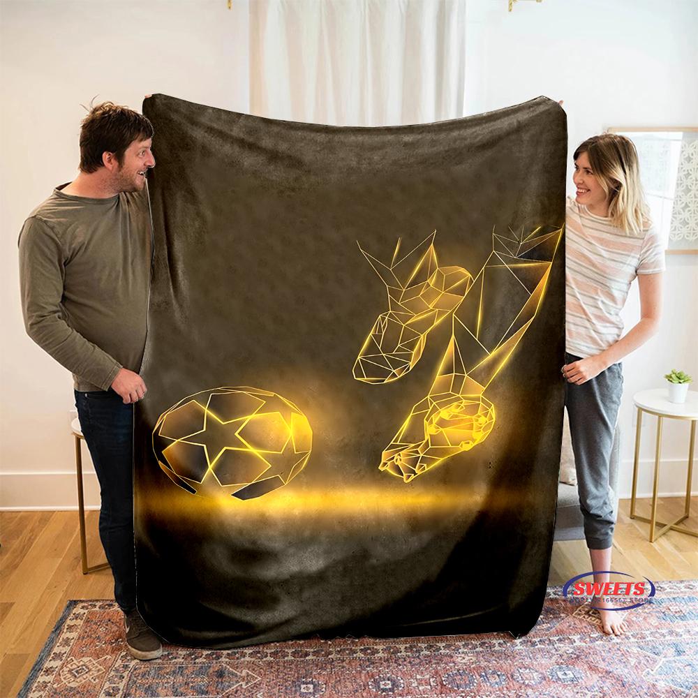 3D Новое поступление Фланелевое одеяло на футбольную спортивную тему для кровати, спальни, дивана, пикника, плед для укрывания, для отдыха на открытом воздухе, для сна