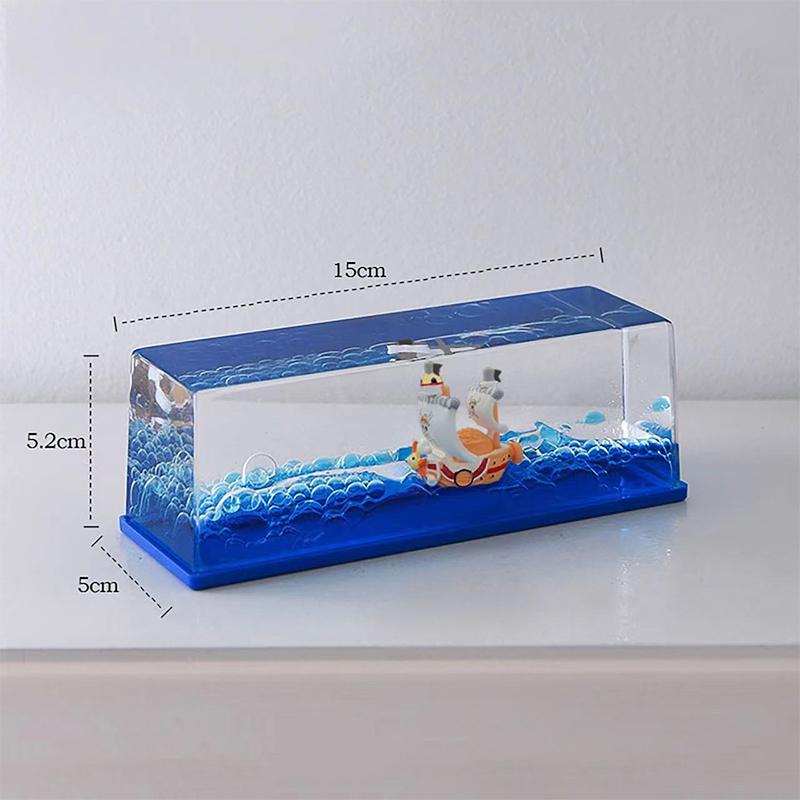 Going Merry Floating Ship Thousand Sunny Floating Boat Ship Fluid Liquid Cruise Ship Hourglass Fluid Drift Bottle Decoration