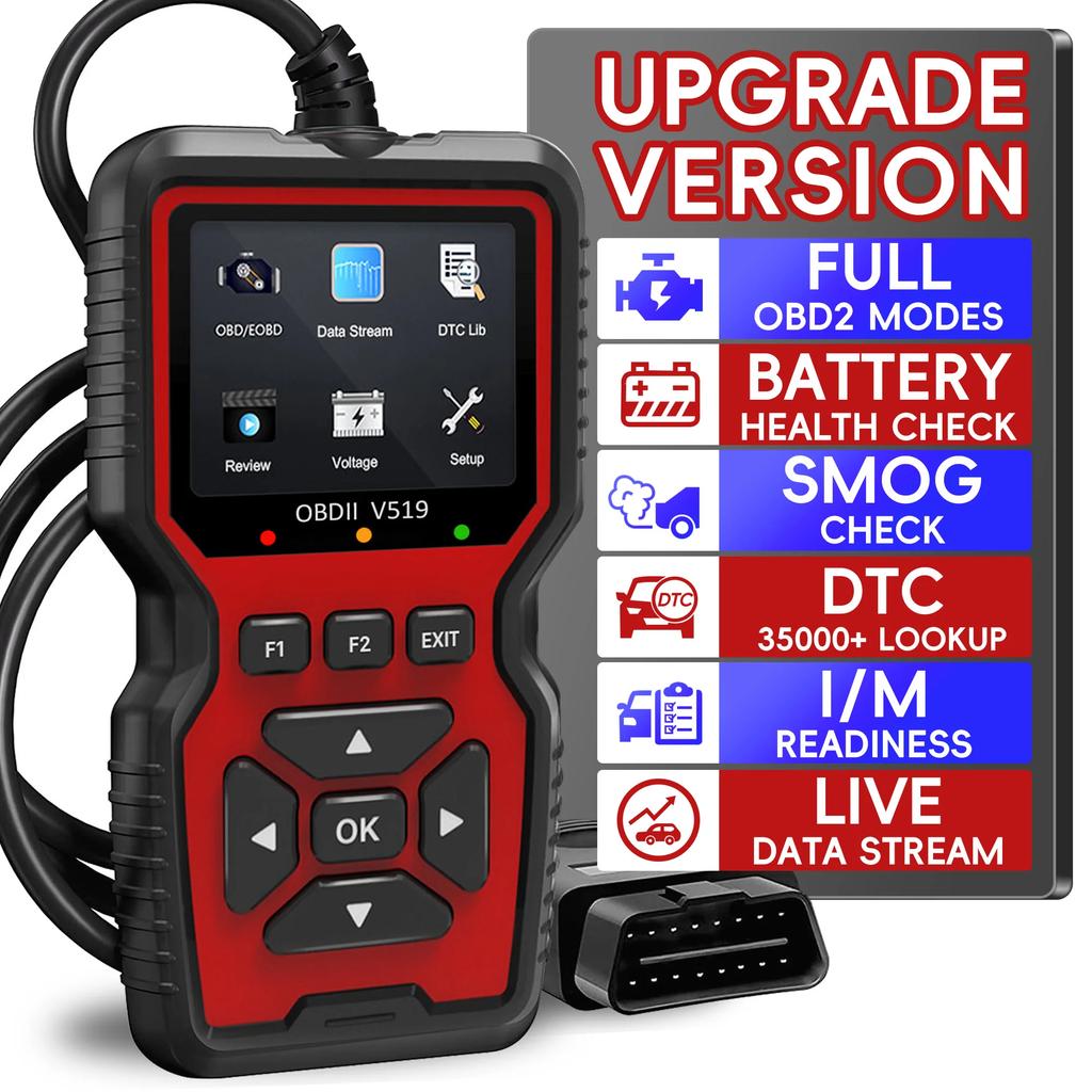 OBD2 сканер Live Data Professional Mechanic OBDII диагностический код считыватель инструмент для Check Engine Light