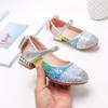 Girls Children Mary Jane Shoes Rainbow Color Kids Shoes Back Bow Low Heels Party Wedding Shows Sandals for Girls 2024 New Chic