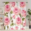 2 шт. - шторы с принтом роз - материал полиэстер - подходят для спален, гостиных и кабинетов в качестве занавесок для уединения.
