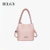 Fresh and Elegant Fashion Handbag, Versatile Solid Color Bucket Bag, High Texture Trend Messenger Bag