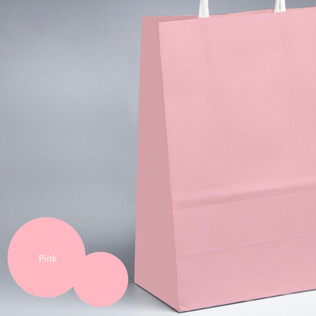 30pcs 18 Colors Optional Solid Color Kraft Paper Bags Can Be Used Multiple Times Shopping Bags, Holiday Gift Packaging Bags