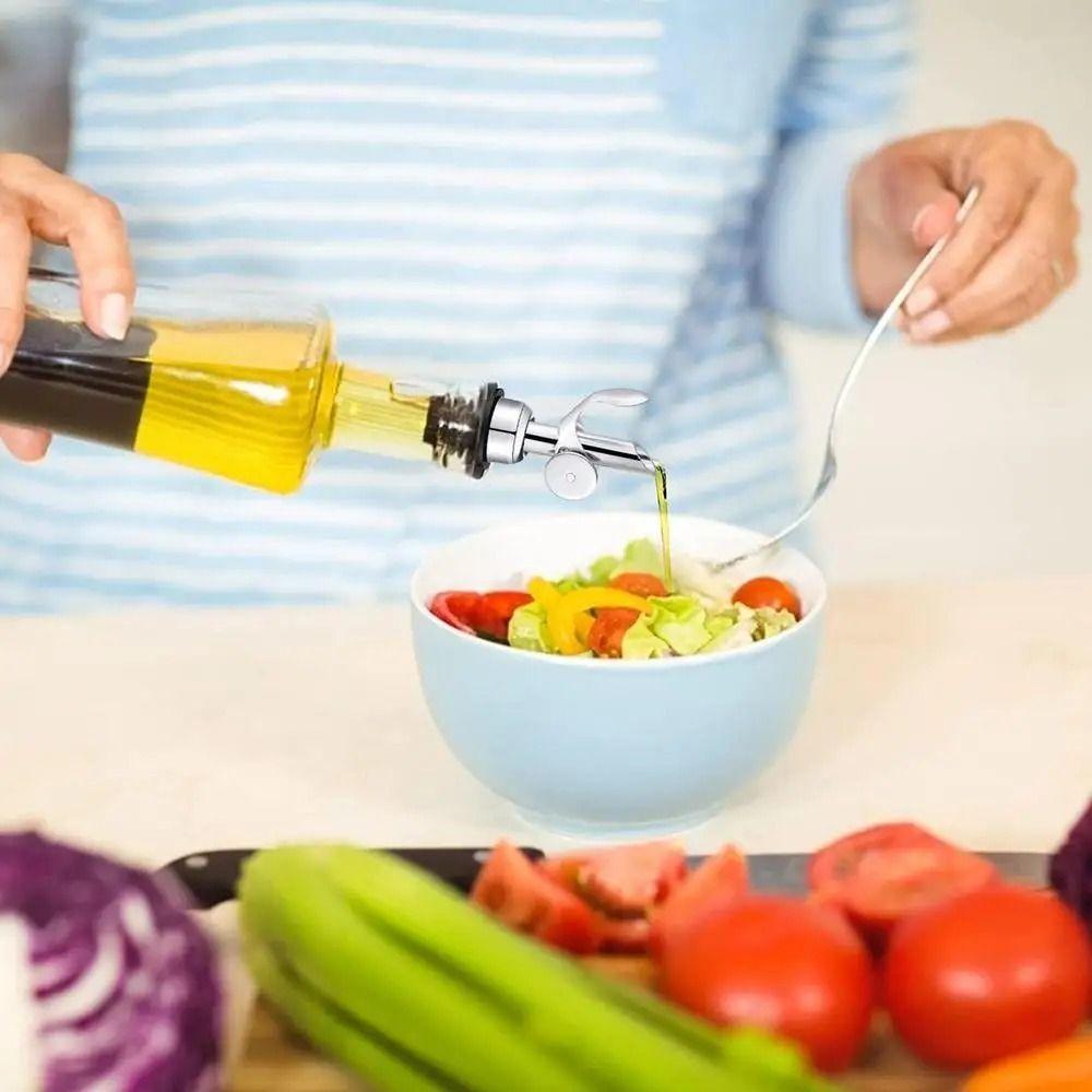 3pcs Precise Pouring Weighted Spout Pourer Auto Flip Flip Top Drink Wine Stopper Vinegar