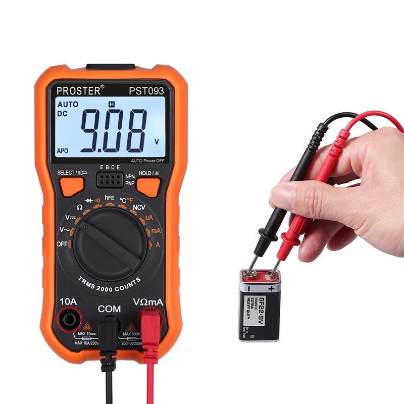 Цифровой мультиметр 8233D pro 2000 отсчетов TRMS NCV AC DC Ток Напряжение Температура Транзистор Диод и Тестер непрерывности
