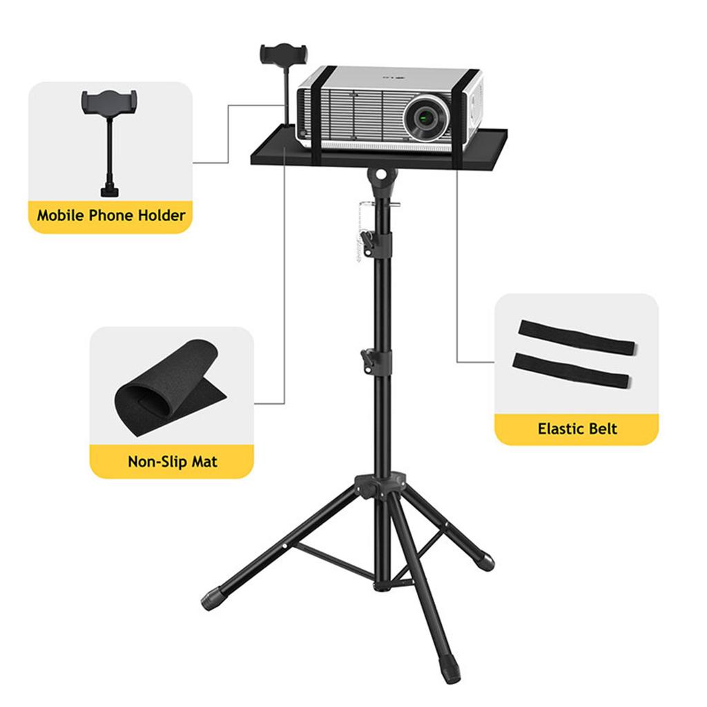 Projector Stand Floor Tripod Foldable Telescopic Portable Tray Bedside Notebook Stand