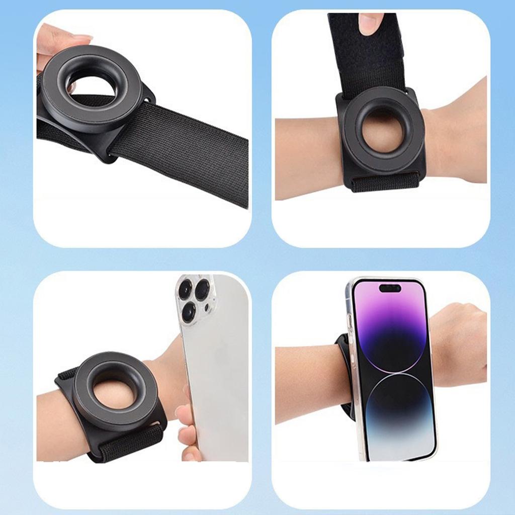 Magnetic Phone Wriststrap Stand Holder For Convenience And Multiple Angle Viewing Navigation Sports Stability