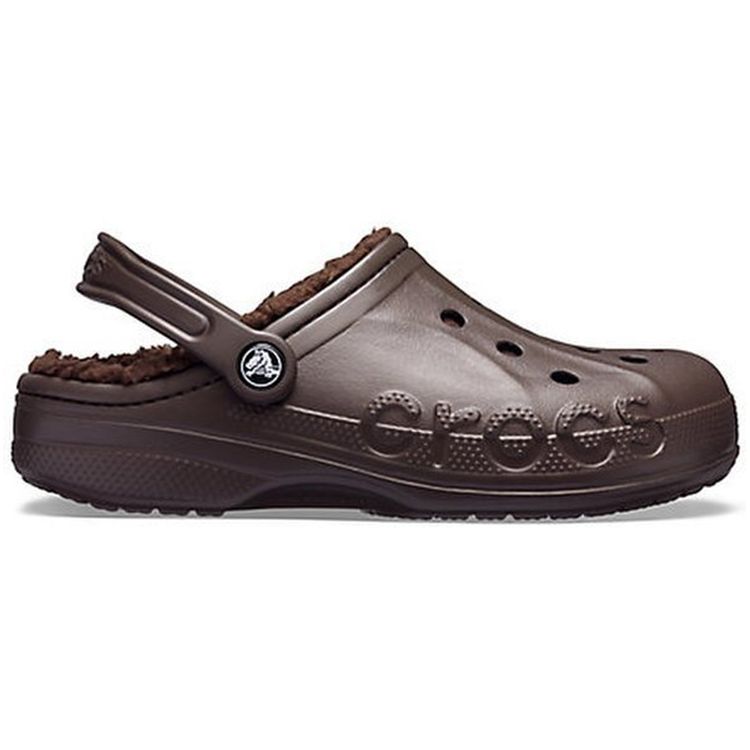 Crocs Baya EVA Легкие Клоги с круглым носком и теплой хлопковой подкладкой Унисекс Клоги Коричневый 205969-22Z