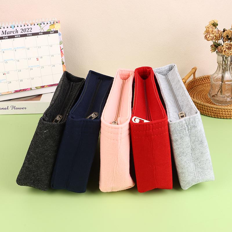 Войлочная вставная сумка подходит для косметичек, сумка-вкладыш для дамской сумочки, войлочная тканевая косметичка, переносная вставная сумка-органайзер для путешествий