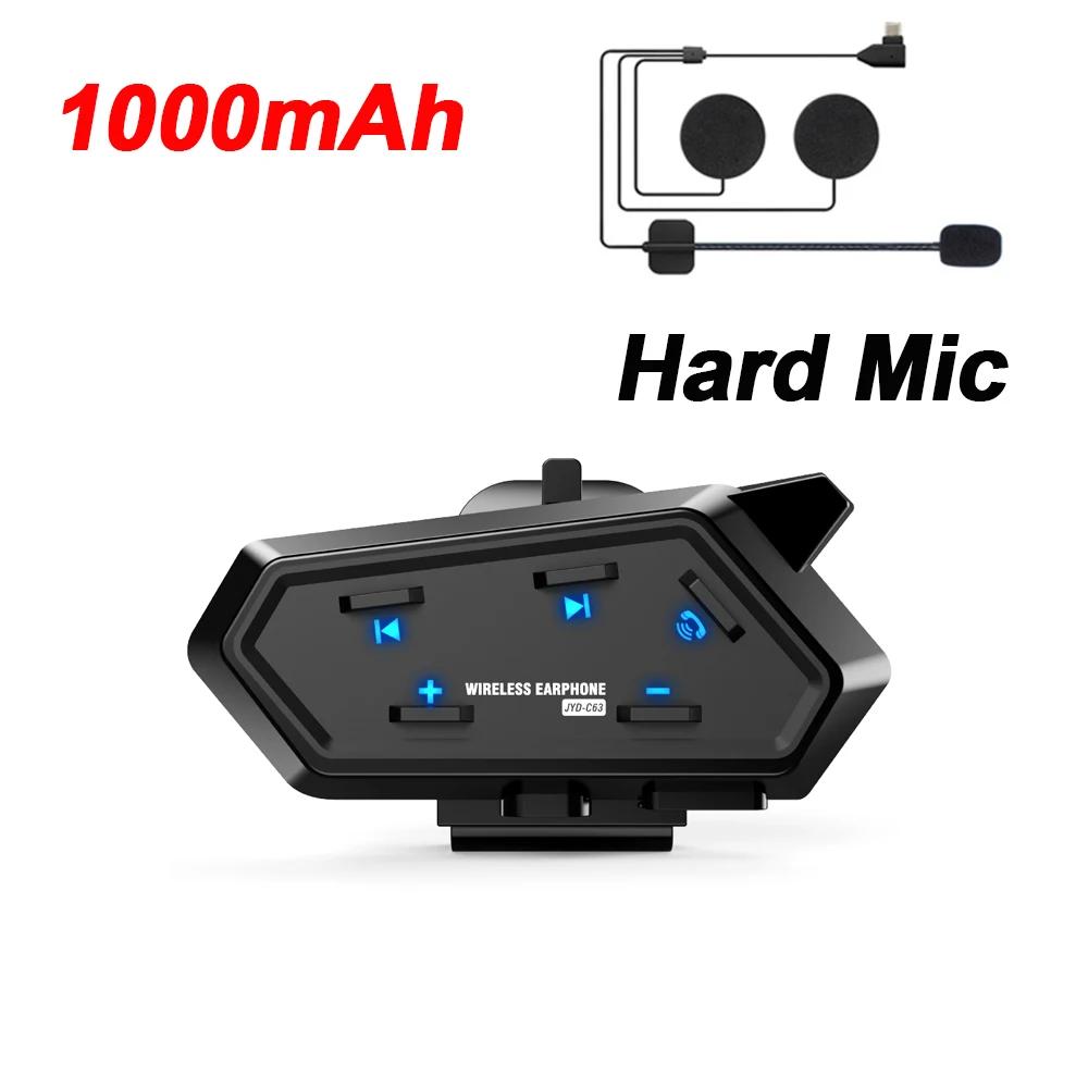 Беспроводная мотошлемная гарнитура C63 Bluetooth 5.4 Водонепроницаемые наушники Громкая связь Водонепроницаемые наушники с шумоподавлением