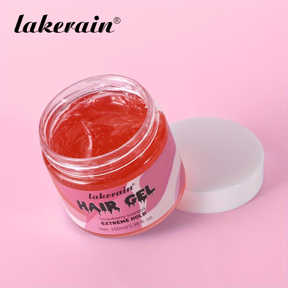 Hair Gel, Strawberry Scented, Extreme Hold, Extra Hold, All Hair Types, Styling Gel Great for Braiding, Twisting & Smooth Edges, 100ml/3.38fl.oz